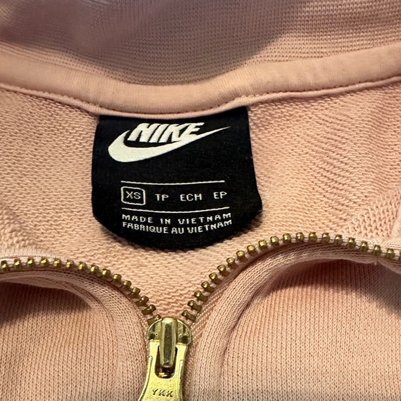 Women’s XS Nike Pink 1/4 Zip Crop Sweatshirt - Picture 6 of 7